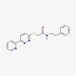 N-phenethyl-2-((6-(pyridin-2-yl)pyridazin-3-yl)thio)acetamide