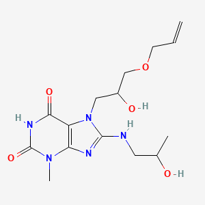 7-(3-(allyloxy)-2-hydroxypropyl)-8-((2-hydroxypropyl)amino)-3-methyl-1H-purine-2,6(3H,7H)-dione