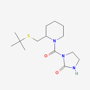 1-(2-((Tert-butylthio)methyl)piperidine-1-carbonyl)imidazolidin-2-one