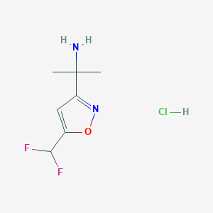 2-[5-(Difluoromethyl)-1,2-oxazol-3-yl]propan-2-amine hydrochloride
