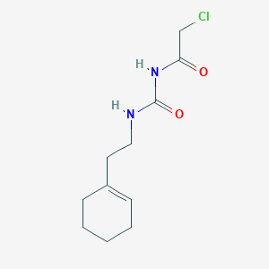 molecular formula C11H17ClN2O2 B2405242 2-chloro-N-[2-(cyclohexen-1-yl)ethylcarbamoyl]acetamide CAS No. 771499-68-4