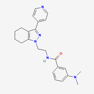 3-(dimethylamino)-N-(2-(3-(pyridin-4-yl)-4,5,6,7-tetrahydro-1H-indazol-1-yl)ethyl)benzamide
