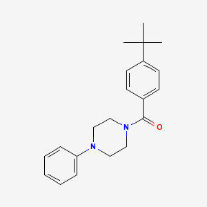 molecular formula C21H26N2O B2405246 4-(Tert-butyl)phenyl 4-phenylpiperazinyl ketone CAS No. 330216-79-0