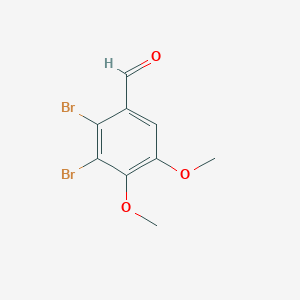 molecular formula C9H8Br2O3 B2405252 2,3-Dibromo-4,5-dimethoxybenzaldehyde CAS No. 70625-29-5