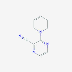 molecular formula C10H10N4 B2405263 3-(3,6-Dihydro-2H-pyridin-1-yl)pyrazine-2-carbonitrile CAS No. 1594049-43-0