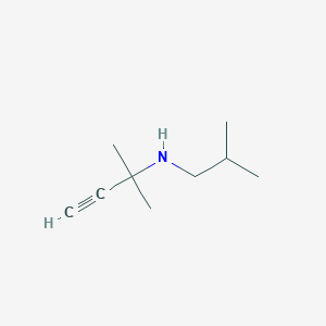 molecular formula C9H17N B2405267 (2-Methylbut-3-YN-2-YL)(2-methylpropyl)amine CAS No. 90949-13-6