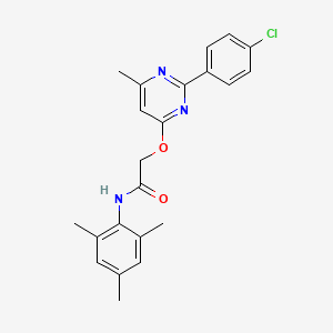 molecular formula C22H22ClN3O2 B2405282 1-{3-[(2-chlorobenzoyl)amino]benzoyl}-N-(2-phenylethyl)piperidine-4-carboxamide CAS No. 1251625-81-6
