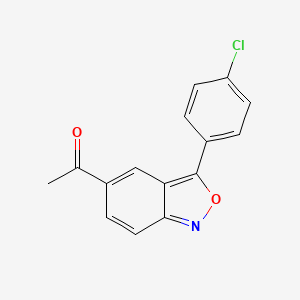 molecular formula C15H10ClNO2 B2405283 1-[3-(4-Chlorophenyl)-2,1-benzisoxazol-5-yl]-1-ethanone CAS No. 337920-20-4