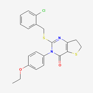 2-((2-chlorobenzyl)thio)-3-(4-ethoxyphenyl)-6,7-dihydrothieno[3,2-d]pyrimidin-4(3H)-one