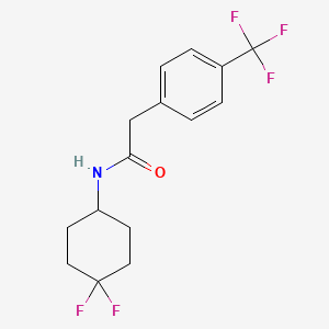 molecular formula C15H16F5NO B2405302 N-(4,4-difluorocyclohexyl)-2-[4-(trifluoromethyl)phenyl]acetamide CAS No. 2320377-63-5