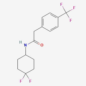 molecular formula C15H16F5NO B2405302 N-(4,4-difluorocyclohexyl)-2-(4-(trifluoromethyl)phenyl)acetamide CAS No. 2320377-63-5