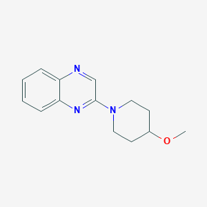 molecular formula C14H17N3O B2405332 2-(4-甲氧基哌啶-1-基)喹喔啉 CAS No. 2034607-04-8