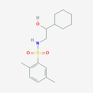 molecular formula C16H25NO3S B2405333 N-(2-环己基-2-羟乙基)-2,5-二甲基苯磺酰胺 CAS No. 1351651-14-3