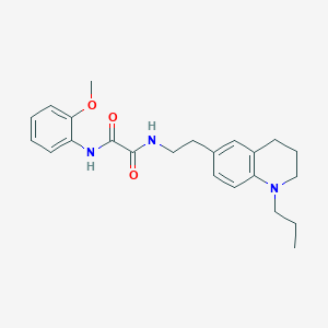 B2405350 N1-(2-methoxyphenyl)-N2-(2-(1-propyl-1,2,3,4-tetrahydroquinolin-6-yl)ethyl)oxalamide CAS No. 955793-77-8