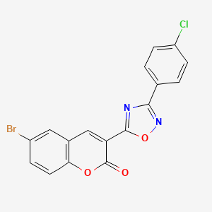 molecular formula C17H8BrClN2O3 B2405355 6-bromo-3-(3-(4-chlorophenyl)-1,2,4-oxadiazol-5-yl)-2H-chromen-2-one CAS No. 892755-62-3