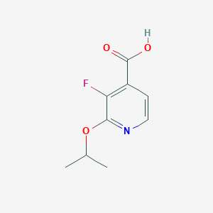 molecular formula C9H10FNO3 B2405407 3-Fluoro-2-propan-2-yloxypyridine-4-carboxylic acid CAS No. 1594081-93-2