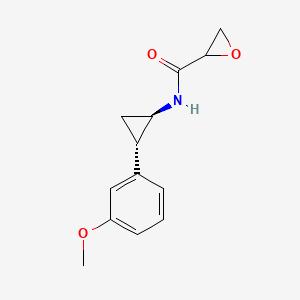 molecular formula C13H15NO3 B2405421 N-[(1R,2S)-2-(3-Methoxyphenyl)cyclopropyl]oxirane-2-carboxamide CAS No. 2418618-60-5