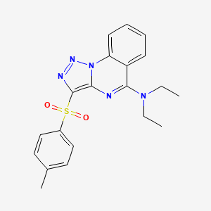 molecular formula C20H21N5O2S B2405440 N,N-diethyl-3-(4-methylbenzenesulfonyl)-[1,2,3]triazolo[1,5-a]quinazolin-5-amine CAS No. 866589-15-3