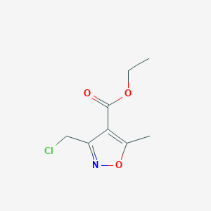 molecular formula C8H10ClNO3 B2405498 Ethyl 3-(chloromethyl)-5-methyl-1,2-oxazole-4-carboxylate CAS No. 266341-73-5