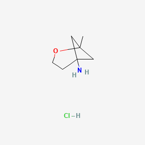 molecular formula C7H14ClNO B2405556 1-Methyl-2-oxabicyclo[3.1.1]heptan-5-amine hydrochloride CAS No. 2361745-69-7