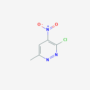 molecular formula C5H4ClN3O2 B2405646 3-Chloro-6-methyl-4-nitropyridazine CAS No. 771-78-8