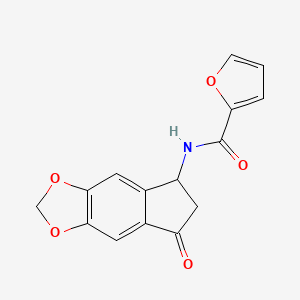 molecular formula C15H11NO5 B2405664 N-(7-oxo-6,7-dihydro-5H-indeno[5,6-d][1,3]dioxol-5-yl)-2-furamide CAS No. 691879-65-9