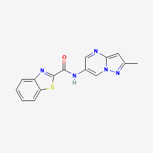 molecular formula C15H11N5OS B2405694 N-(2-methylpyrazolo[1,5-a]pyrimidin-6-yl)benzo[d]thiazole-2-carboxamide CAS No. 1797014-84-6