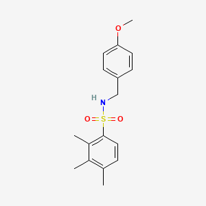 N-[(4-methoxyphenyl)methyl]-2,3,4-trimethylbenzenesulfonamide