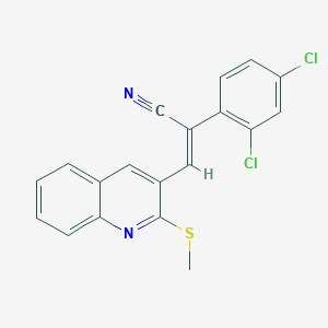 (Z)-2-(2,4-dichlorophenyl)-3-[2-(methylsulfanyl)-3-quinolinyl]-2-propenenitrile
