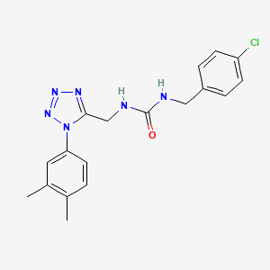 1-(4-chlorobenzyl)-3-((1-(3,4-dimethylphenyl)-1H-tetrazol-5-yl)methyl)urea
