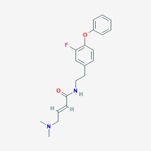 (E)-4-(Dimethylamino)-N-[2-(3-fluoro-4-phenoxyphenyl)ethyl]but-2-enamide