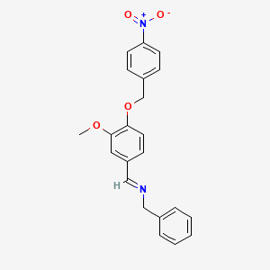 N-((3-Methoxy-4-((4-nitrobenzyl)oxy)phenyl)methylene)(phenyl)methanamine