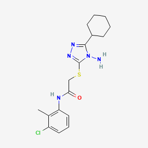 2-[(4-amino-5-cyclohexyl-4H-1,2,4-triazol-3-yl)sulfanyl]-N-(3-chloro-2-methylphenyl)acetamide