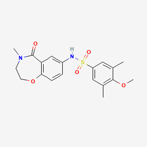 4-methoxy-3,5-dimethyl-N-(4-methyl-5-oxo-2,3,4,5-tetrahydrobenzo[f][1,4]oxazepin-7-yl)benzenesulfonamide
