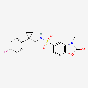 N-((1-(4-fluorophenyl)cyclopropyl)methyl)-3-methyl-2-oxo-2,3-dihydrobenzo[d]oxazole-5-sulfonamide