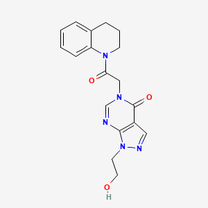 5-[2-(3,4-dihydro-2H-quinolin-1-yl)-2-oxoethyl]-1-(2-hydroxyethyl)pyrazolo[3,4-d]pyrimidin-4-one
