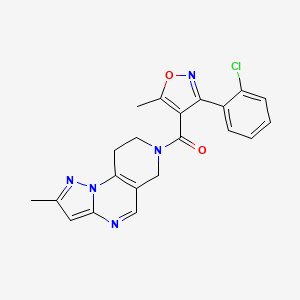 (3-(2-chlorophenyl)-5-methylisoxazol-4-yl)(2-methyl-8,9-dihydropyrazolo[1,5-a]pyrido[3,4-e]pyrimidin-7(6H)-yl)methanone