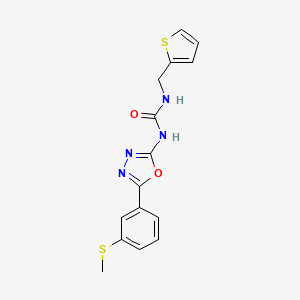 1-(5-(3-(Methylthio)phenyl)-1,3,4-oxadiazol-2-yl)-3-(thiophen-2-ylmethyl)urea