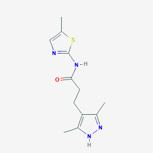 3-(3,5-dimethyl-1H-pyrazol-4-yl)-N-(5-methylthiazol-2-yl)propanamide