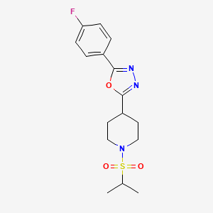 2-(4-Fluorophenyl)-5-(1-(isopropylsulfonyl)piperidin-4-yl)-1,3,4-oxadiazole