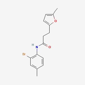 molecular formula C15H16BrNO2 B2405764 N-(2-bromo-4-methylphenyl)-3-(5-methylfuran-2-yl)propanamide CAS No. 890602-03-6