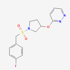 3-((1-((4-Fluorobenzyl)sulfonyl)pyrrolidin-3-yl)oxy)pyridazine