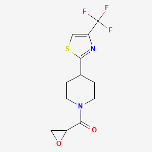 Oxiran-2-yl-[4-[4-(trifluoromethyl)-1,3-thiazol-2-yl]piperidin-1-yl]methanone