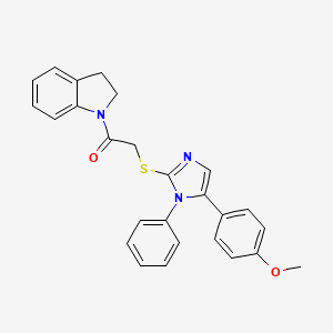 1-(indolin-1-yl)-2-((5-(4-methoxyphenyl)-1-phenyl-1H-imidazol-2-yl)thio)ethanone