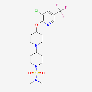4-{[3-chloro-5-(trifluoromethyl)pyridin-2-yl]oxy}-N,N-dimethyl-[1,4'-bipiperidine]-1'-sulfonamide