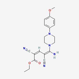ethyl (2Z,4E)-5-amino-2,4-dicyano-5-[4-(4-methoxyphenyl)piperazin-1-yl]penta-2,4-dienoate