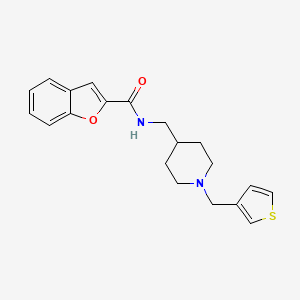 N-((1-(thiophen-3-ylmethyl)piperidin-4-yl)methyl)benzofuran-2-carboxamide