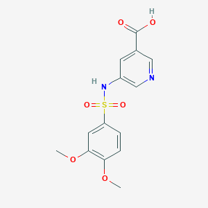 5-[(3,4-dimethoxyphenyl)sulfonylamino]pyridine-3-carboxylic Acid
