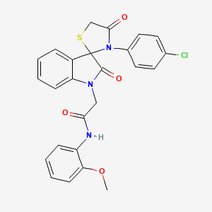 2-(3'-(4-chlorophenyl)-2,4'-dioxospiro[indoline-3,2'-thiazolidin]-1-yl)-N-(2-methoxyphenyl)acetamide