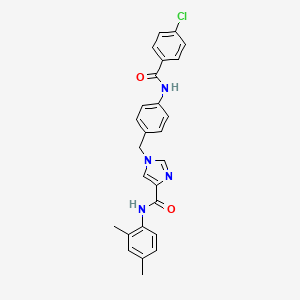 1-(4-(4-chlorobenzamido)benzyl)-N-(2,4-dimethylphenyl)-1H-imidazole-4-carboxamide